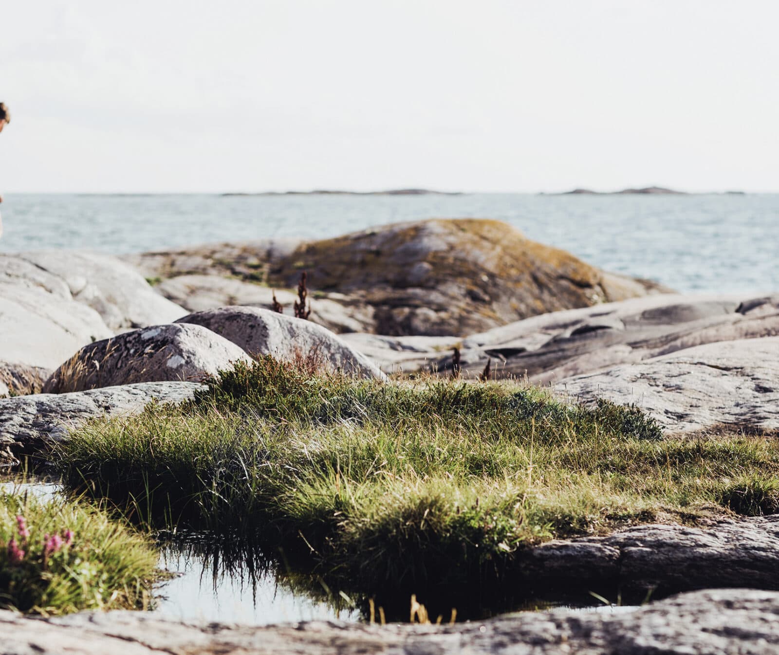 Pojke, klippor, skärgård, hav, havet, havsklippor, sommar, bad,