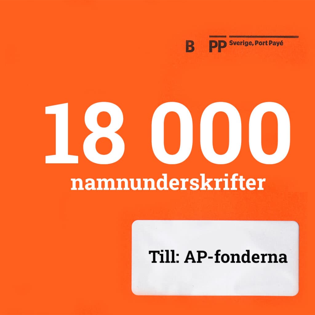 orange, kuvert, fossilfri, pension, namnunderskrifter, underskrifter, AP-fonderna