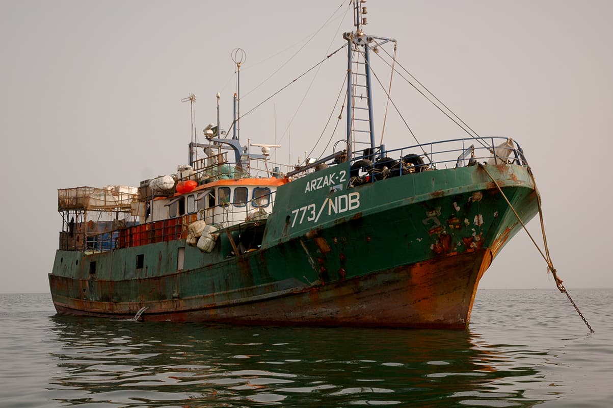 Trålare, Industriellt fiske, Afrika, Västafrika, Mauretanien, Fiskemetod, Fiske, Fiskare, Hav, Vatten