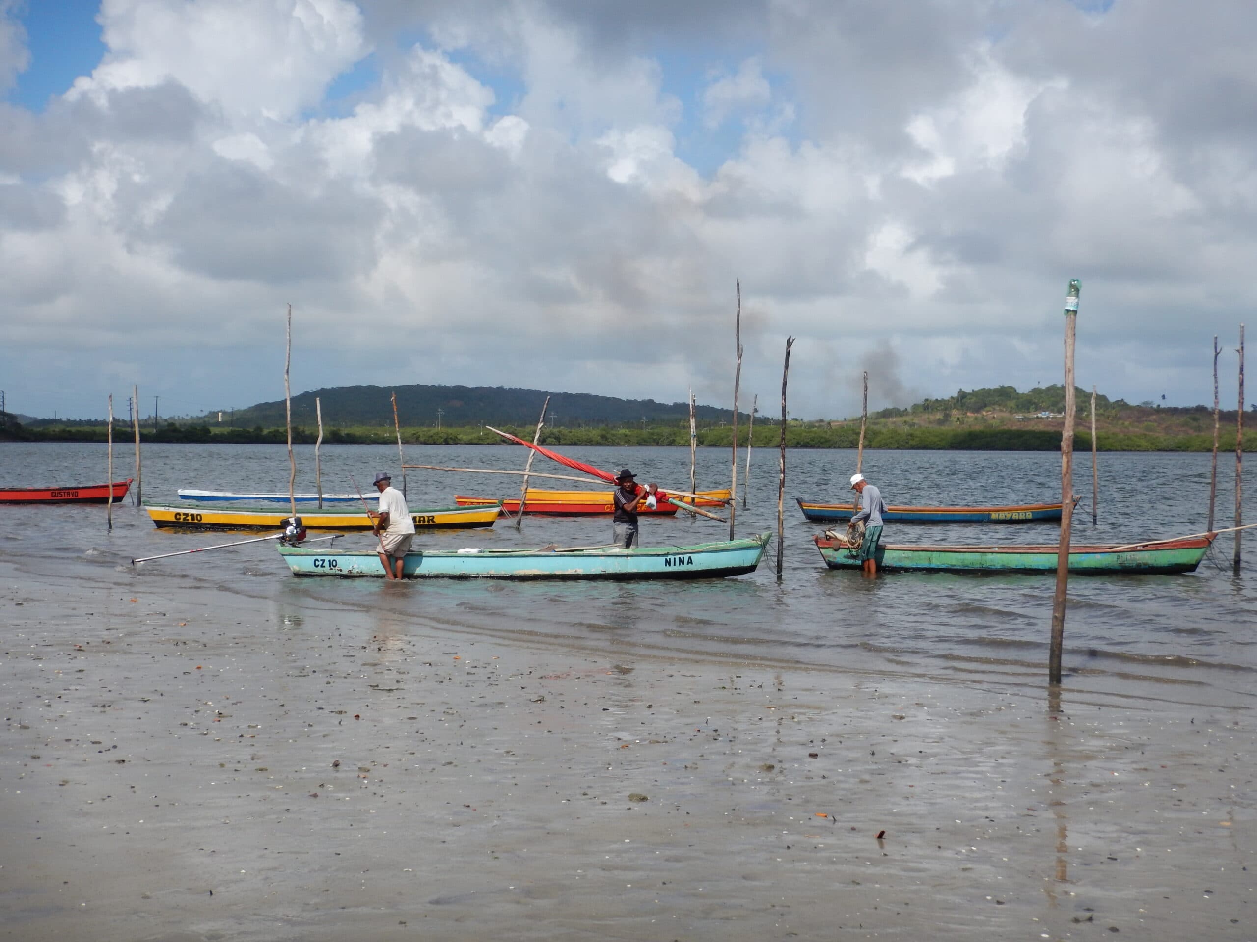 Terr mar, samarbetsorganisation, Brasilien, strand, hav, fiske, by