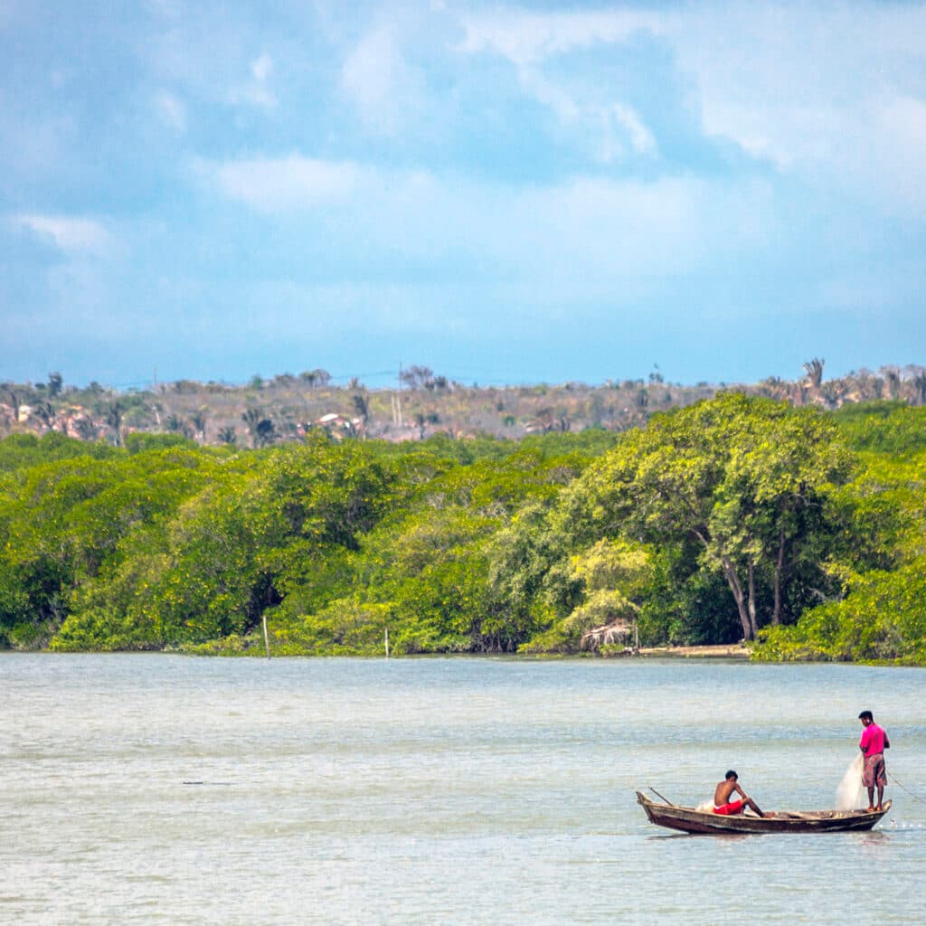 Maranhao State, Brightly Lit, Vibrant Color, Two People, Brazilian Culture, Fishing, Canoe, Multi ...
