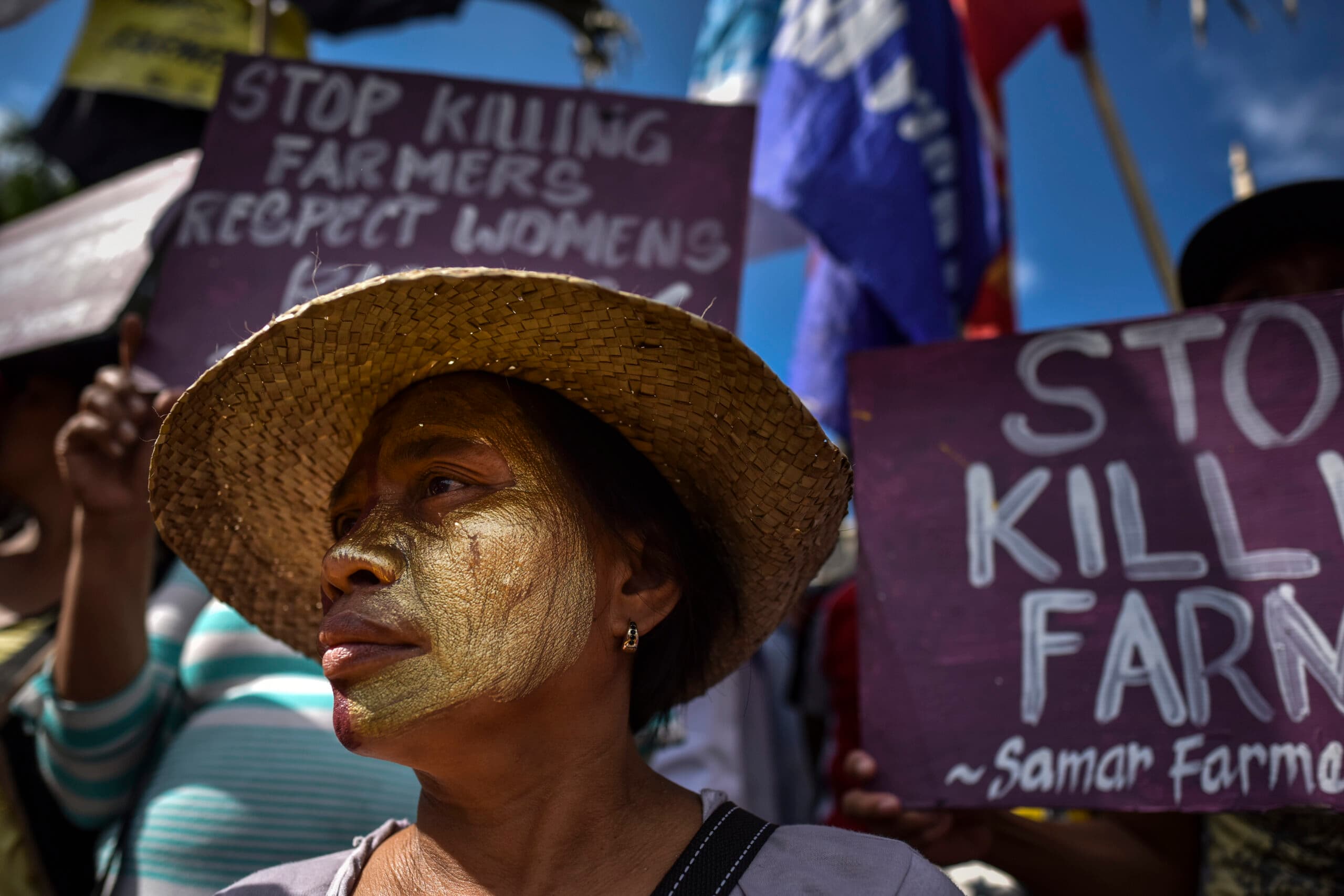 Manila, Protest, Demonstration, Filippinerna, 8 mars, Internationella kvinnodagen, Bönder, Farmers