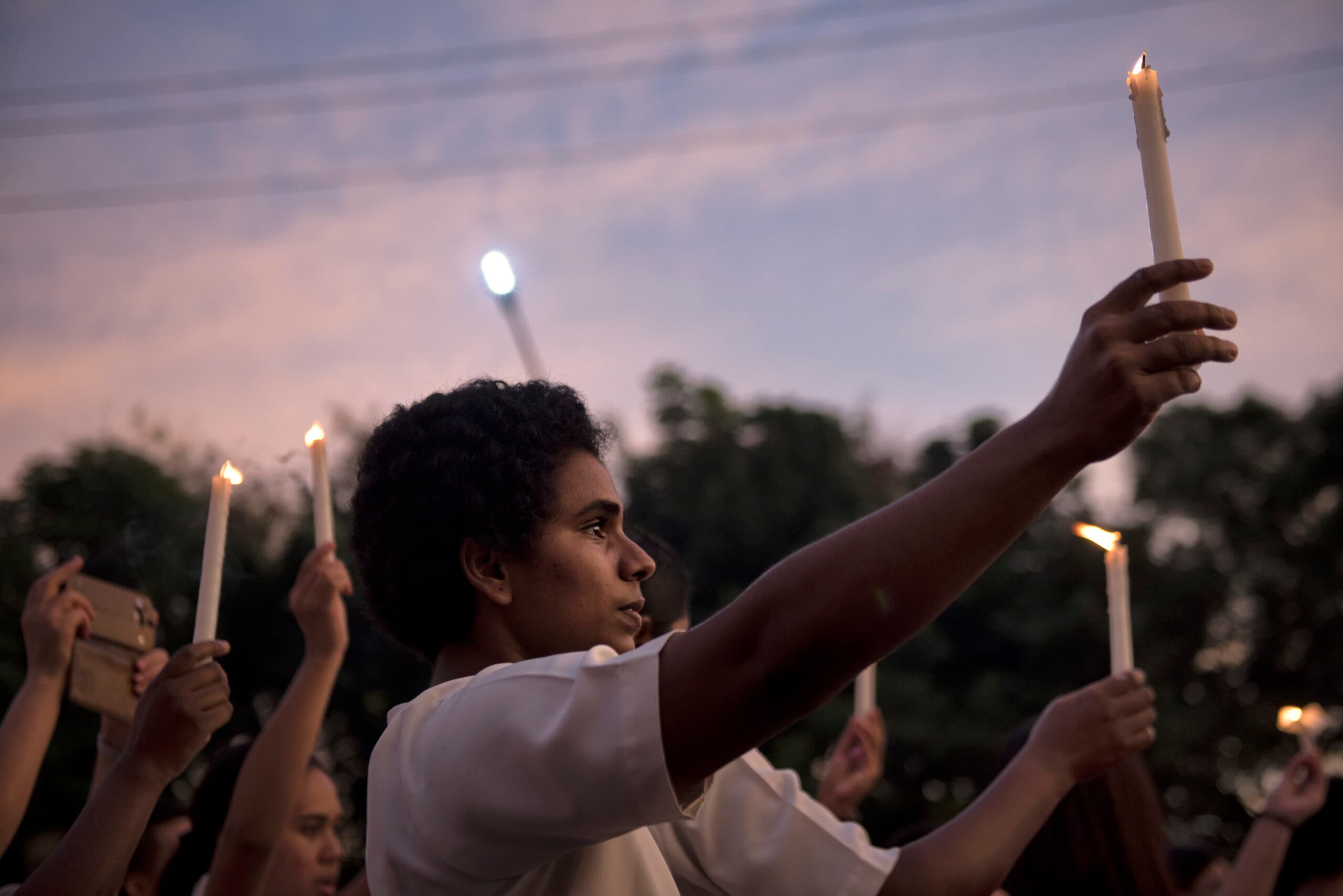 Manila, Filippinerna, Ljus, Kvinna, Duterte, Demonstration, Ljusmanifestation