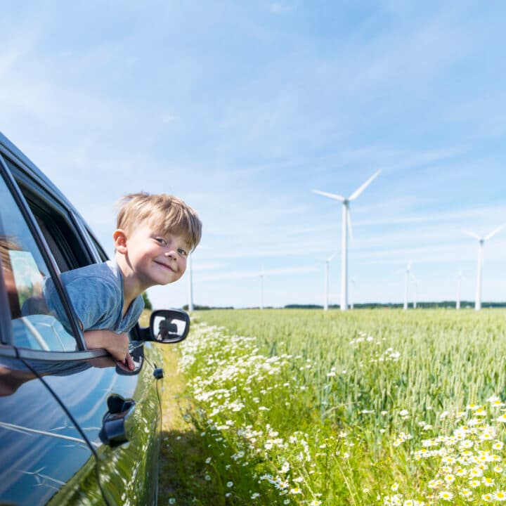 blonde, boys, car, car holiday, clear sky, climate smart, cultivate, cultivated field, day, elementary age, energy, environment, environment-friendly, field, field of corn, Halland, head and shoulders, holiday, horizontal, look, looking at camera, motoring, one person only, outdoors, plants, point of view, portrait, real people, renewable energy, rural scene, Scandinavia, short hair, side view, slideshow70, smiling, summer, sunny, Sweden, traffic, travel, Varberg, waist up, wheat field, wildflowers, wind turbines, pojke, bil, vindkraft, vindkraftverk, sommar, vind,